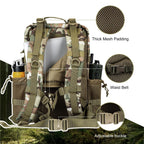 Hannibal Tactical 30L Molle Assault Pack, Tactical Backpack Military Army Camping Rucksack With Bottle Holder, 3-Day Pack, Cp