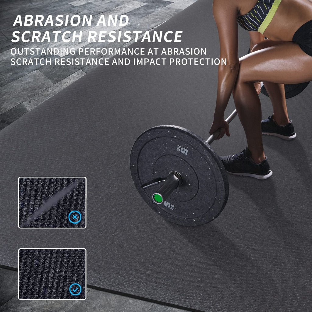 Extra Large Exercise Mat 9 X 6 X 7Mm, High-Density Workout Mats For Home Gym Flooring, Non-Slip, Extra Thick Durable Cardio Mat,