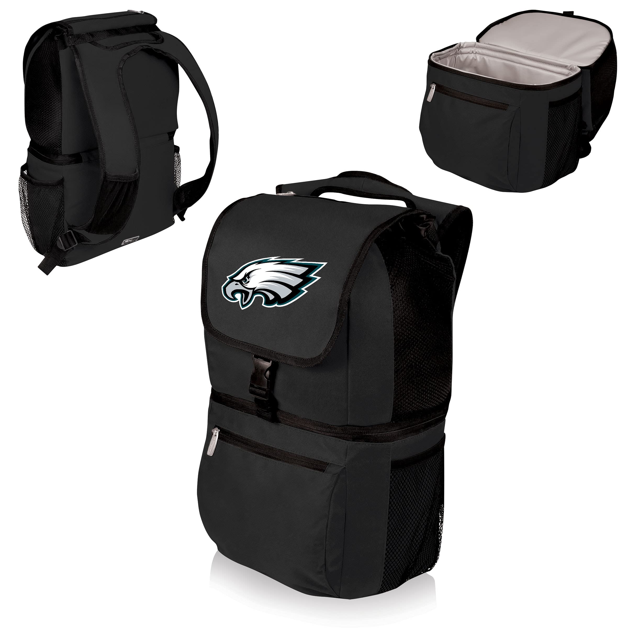 Picnic Time Black 20L Zuma Cooler Backpack, 600D Polyester, PEVA Mesh