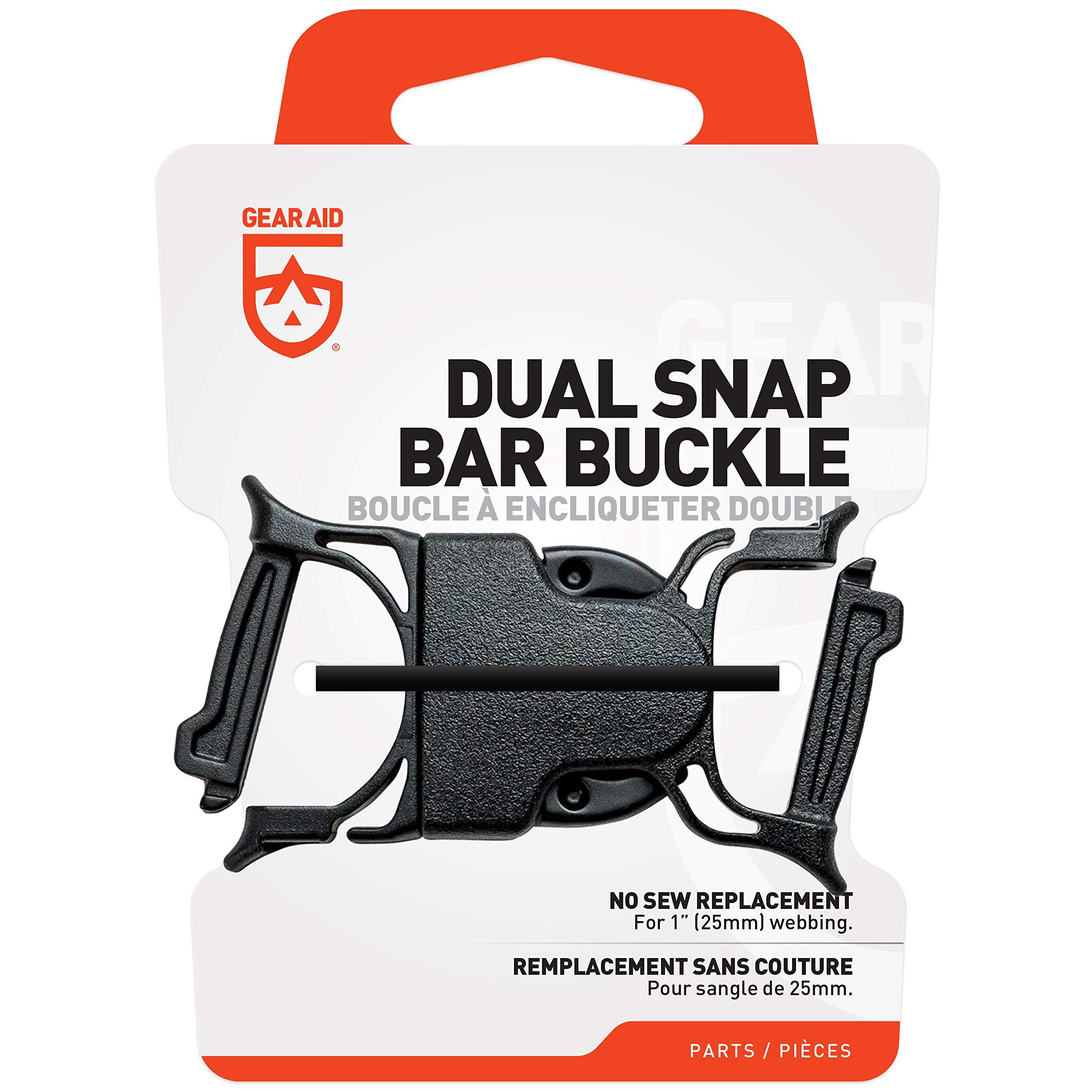 Gear Aid Dual Snap Bar Buckle, 1 Black
