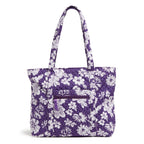 Cotton Collegiate Vera Tote Bag (Multiple Teams Available), Purple/White Rain Garden
