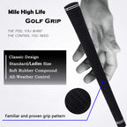 Mile High Life Golf Grips  Standard Golf Club Grips  3 Pack Or 13 Pack Golf Grips Bundle  Entry Level Rubber Golf Grip For Men,