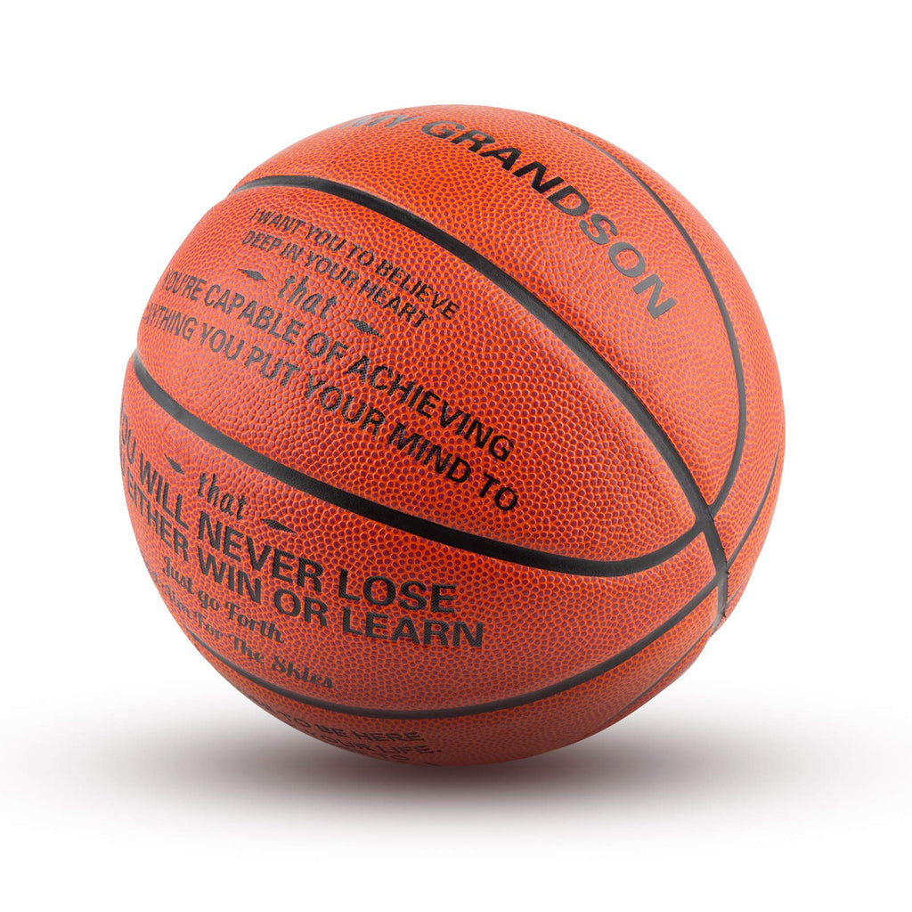 Kaayee Engraved Basketball For Grandson, Grandson Gift From Grandparents, Custom Birthday Graduation Back To School Gift For Gra