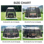 Alvantor Pop Up House Tent, Outdoor Canopy Tent With Uv Resistant, Easy Up Foldable Screen House For Camping Garden, Beige, 6 X6