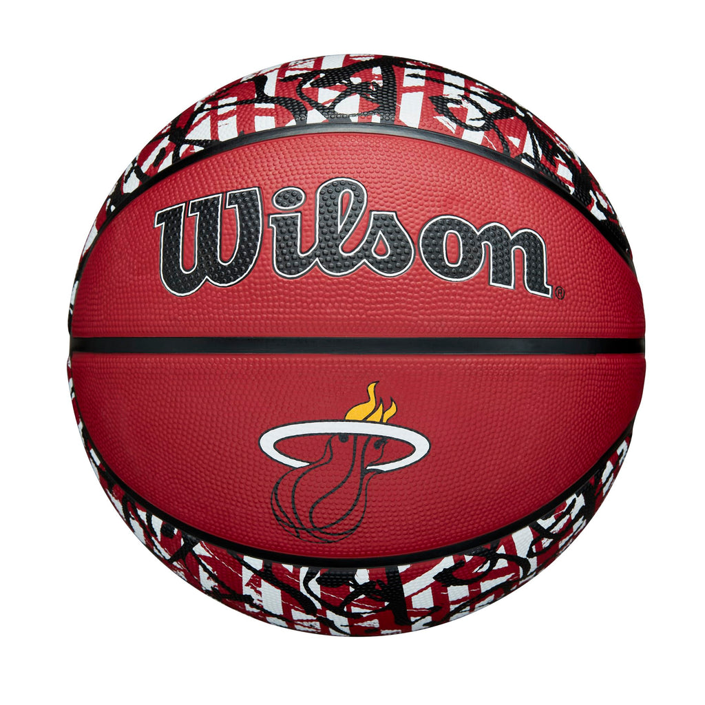Wilson Nba Team Graffiti Basketball - Miami Heat, Size 7-29.5''