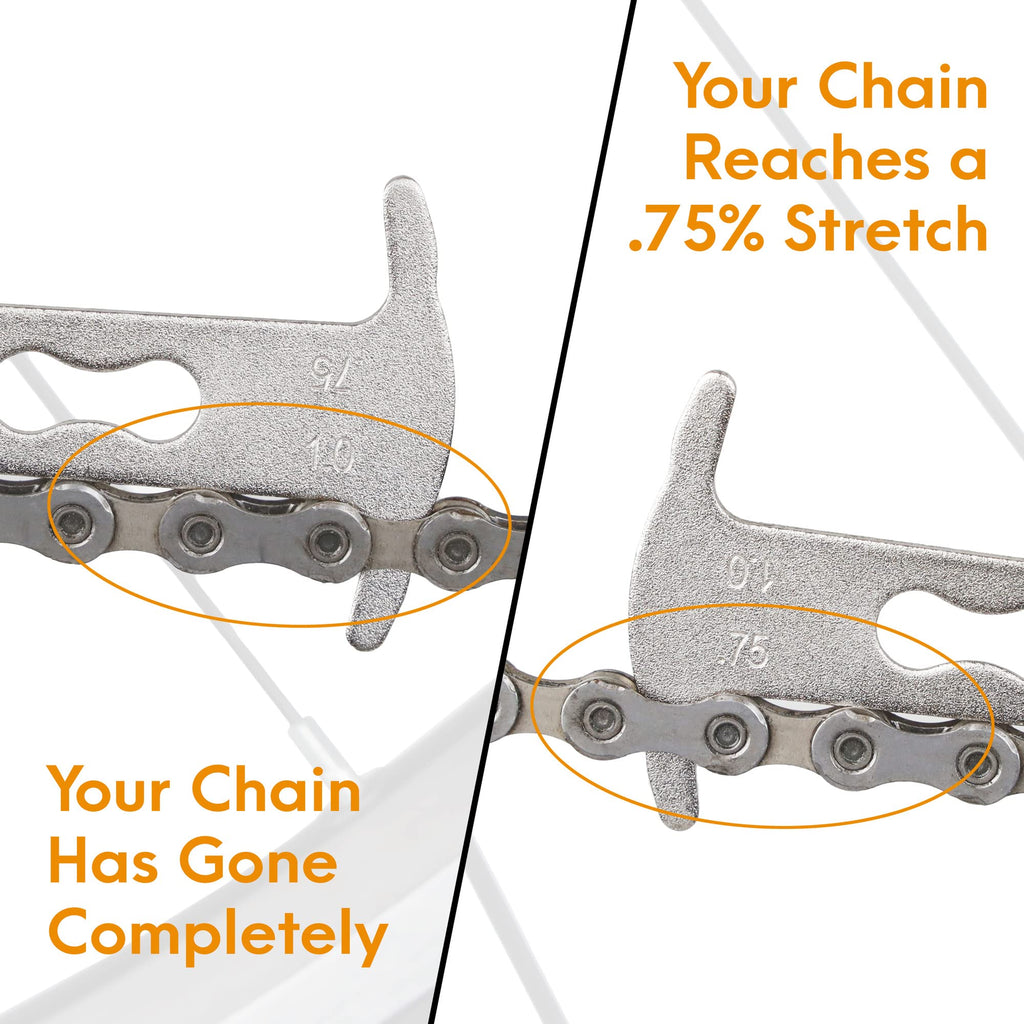 Bikehand Bike Bicycle Chain Wear Indicator Tool Chain Checker - Compatible With Shimano Sram Campagnolo Kmc & Other Brands- 7 To