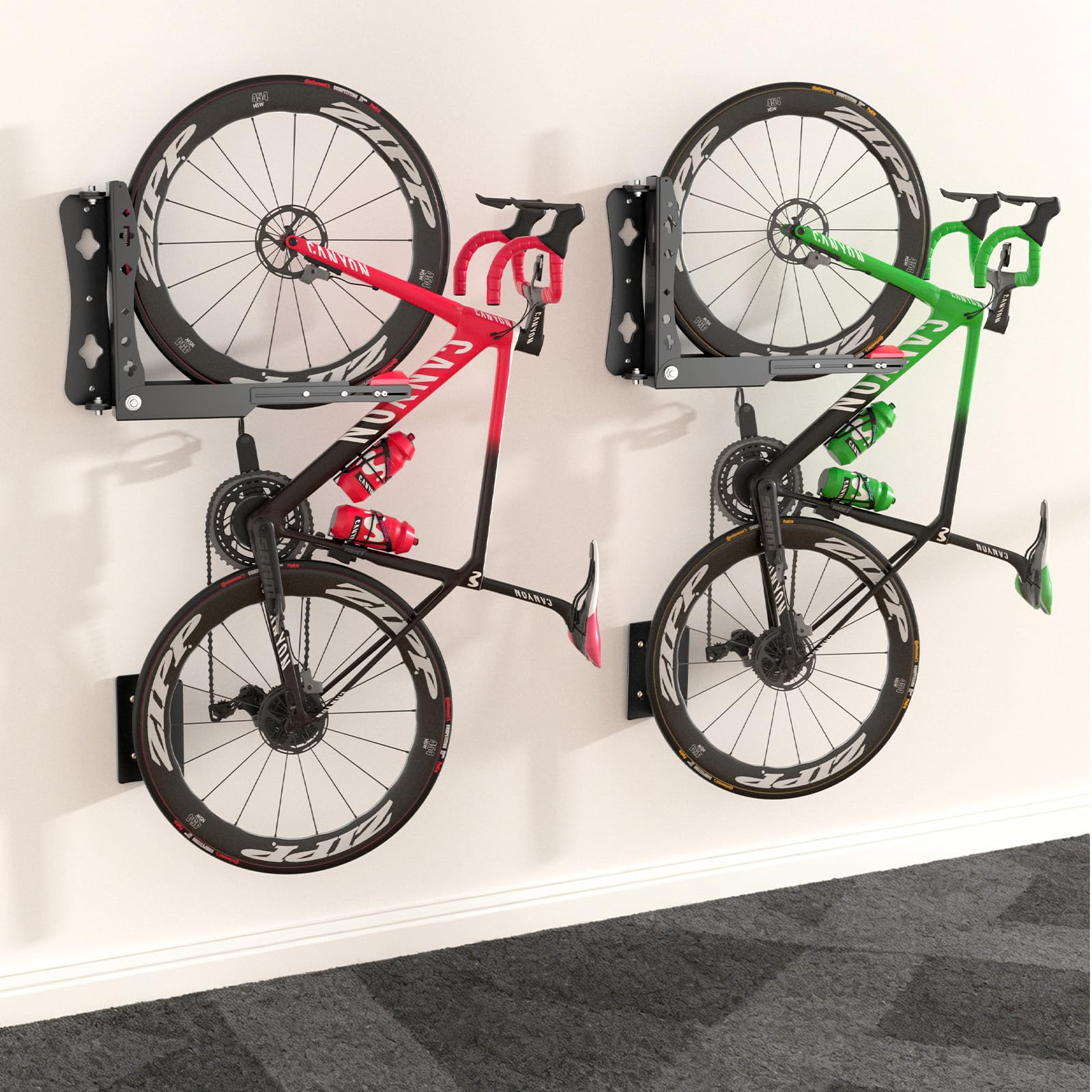 Swivel Bike Wall Mount, No Heavy Lifting Bike Wall Mount, Space-Saving Bike Rack Garage, Holds Up to 77 lbs, Vertical Bike Wall 