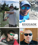 Kuguaok Polarized Sports Sunglasses For Men Driving Cycling Fishing Sun Glasses 100% Uv Protection Goggles