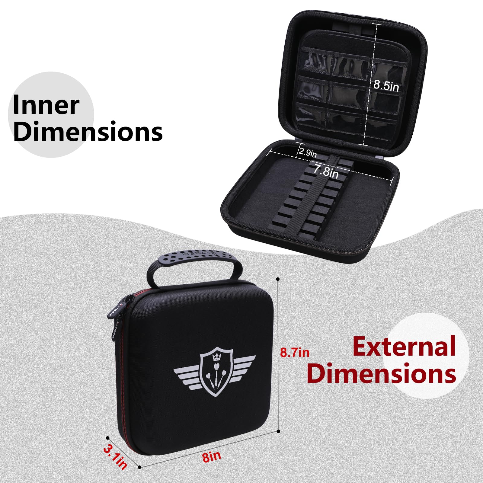 Ltgem Eva Darts Case For All Specifications Of Darts Steel Tip And Soft Tip Darts,Plastic Dartscompatible With 18 Darts And Dart