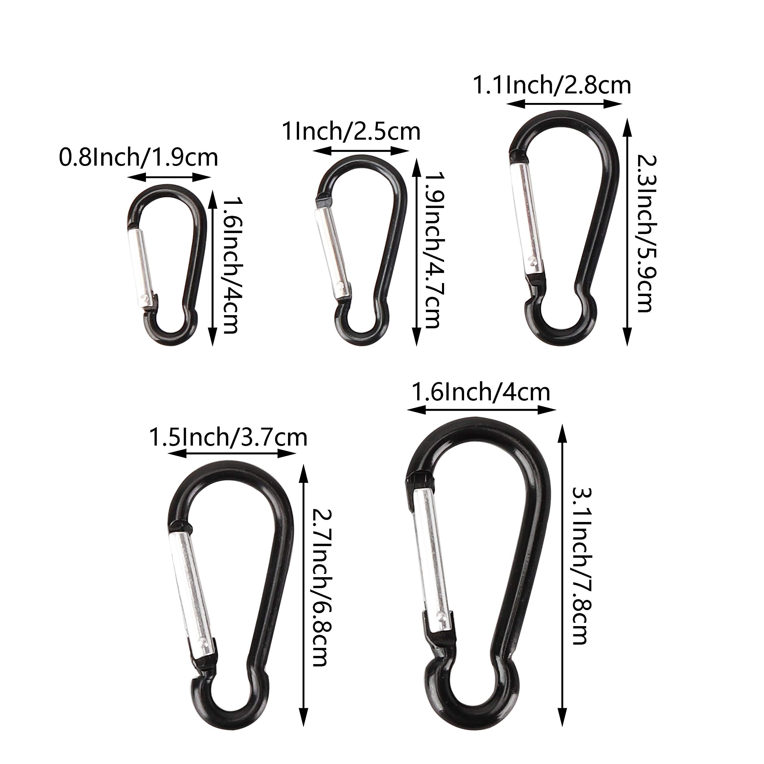 Swatom Aluminum Carabiner Clip 1.6 Inches Spring Snap Hook Keyring Carabiners For Camping Traveling Hiking Keychains Outdoor Acc
