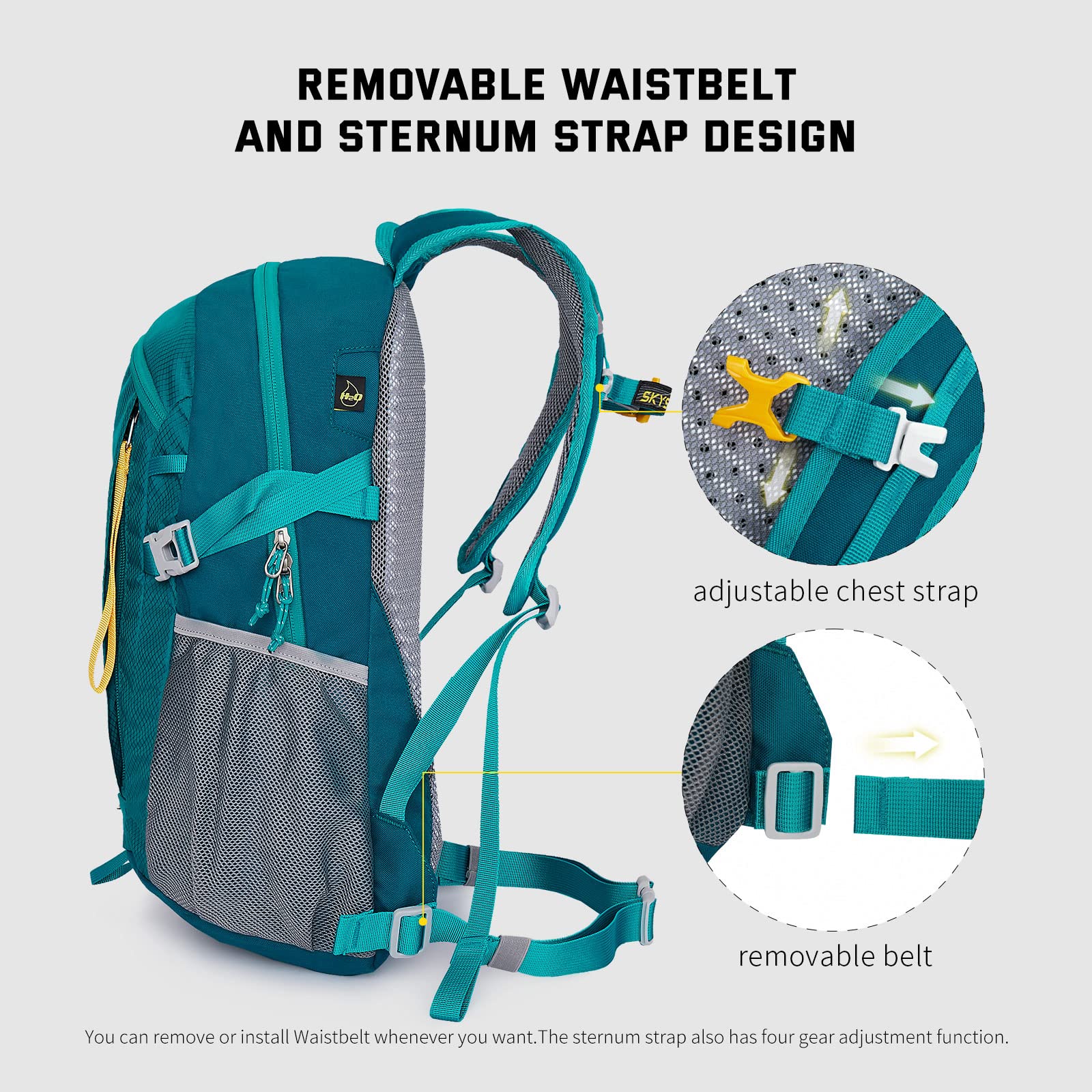 SKYSPER Small Hiking Backpack, 20L Lightweight Travel Backpacks Hiking Daypack for Women Men