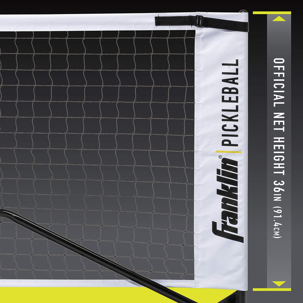 Franklin Sports Pickleball Net - Official Size With Wheels -Superior Portability, White/Black