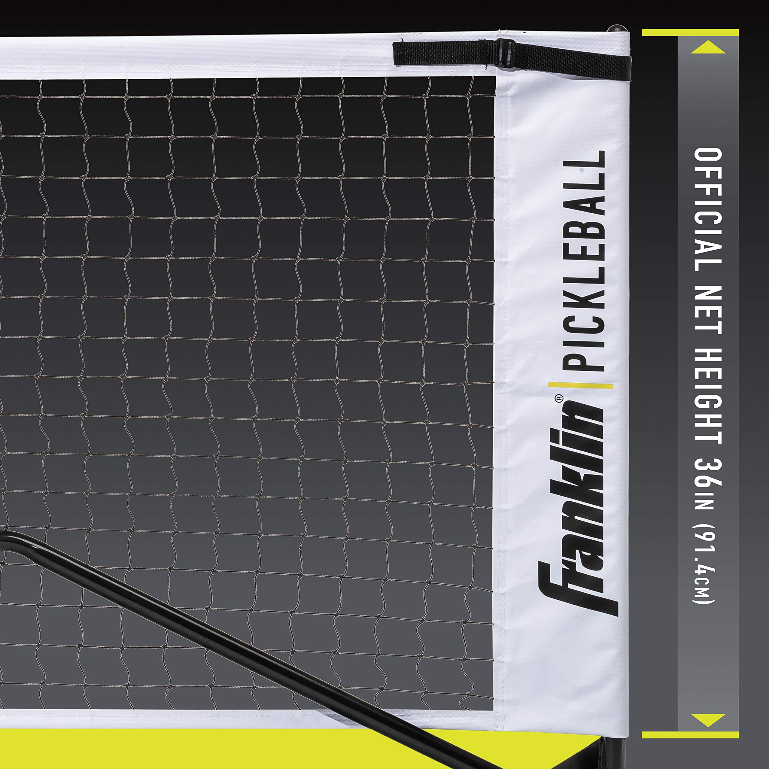 Franklin Sports Pickleball Net - Official Size With Wheels -Superior Portability, White/Black