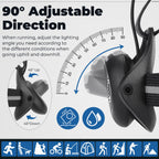 West Biking Christmas Gift Night Running Lights, Usb Rechargeable Chest Light With 90    Adjustable Beam Angle, 500 Lumens Water