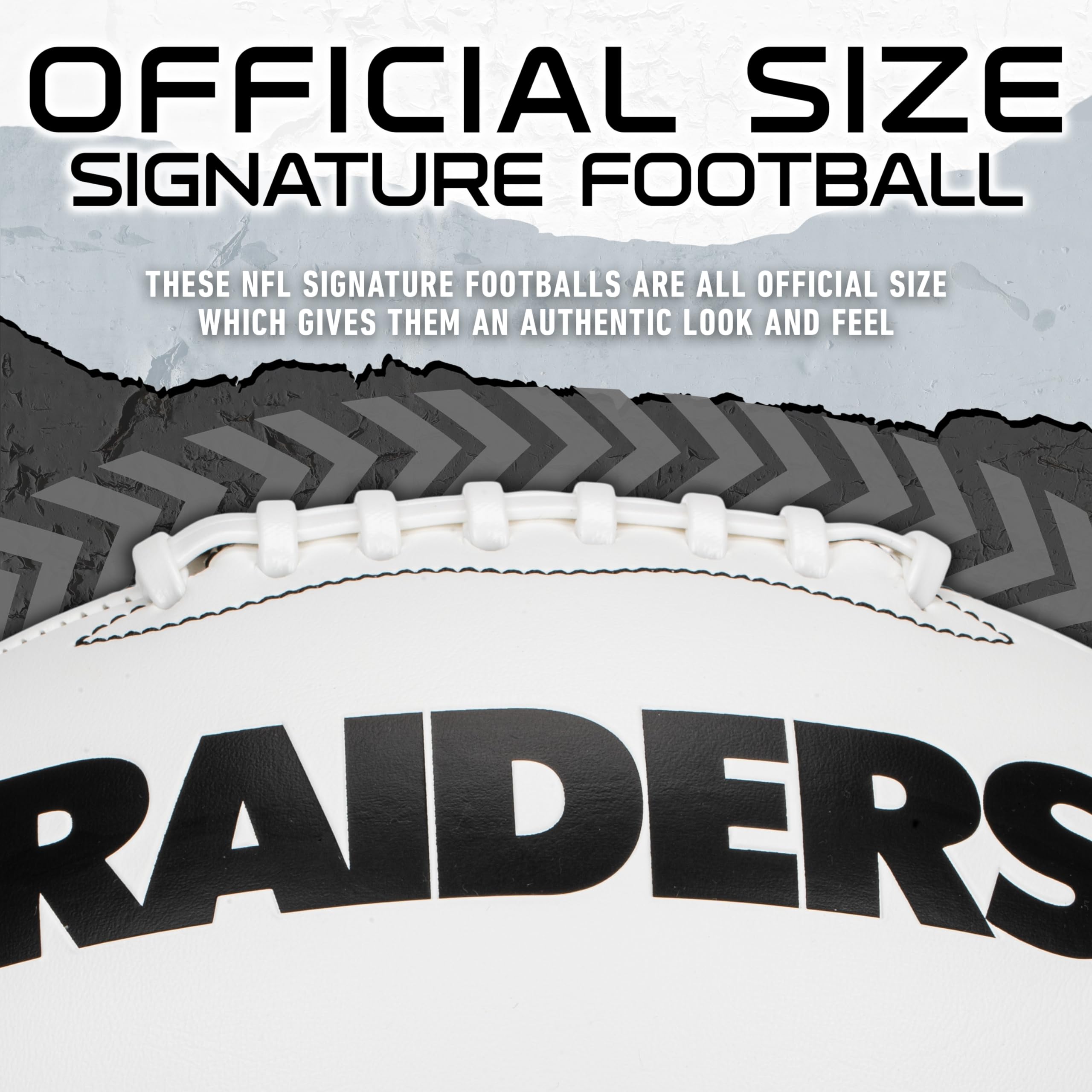 Franklin Sports Nfl Las Vegas Raiders Autograph Football - Official Size White Panel Souvenir Football For Autographs + Signatur