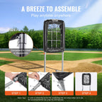 Vevor 9 Hole Baseball Net, 21''X29'' Softball Baseball Training Equipment For Hitting Pitching Practice, Heavy Duty Height Adjus