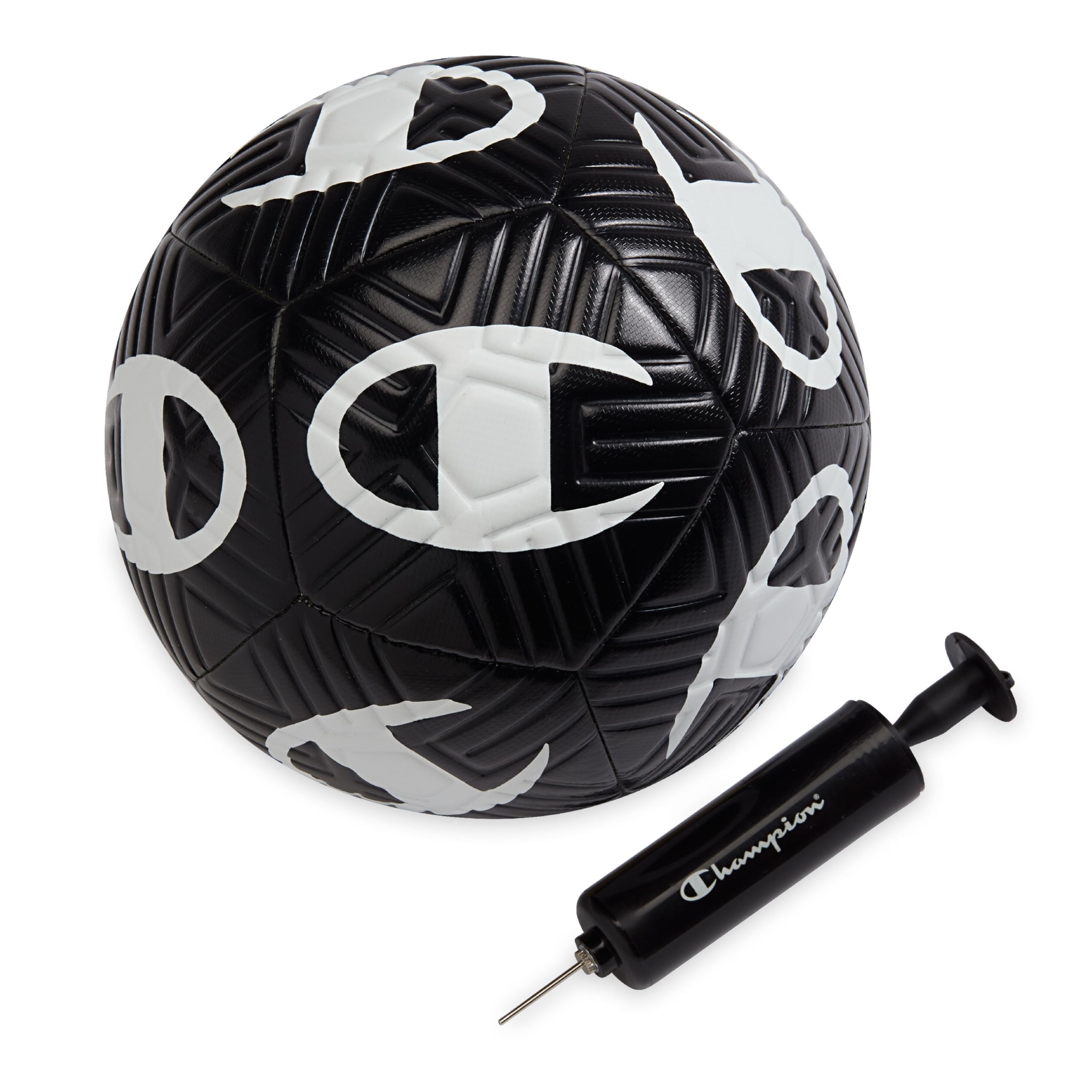 Champion Playmaker Soccer Ball (Size 5, Black/White) - 12-Panel Design, Enhanced Control, Durable TPU Cover & Butyl Bladder, for