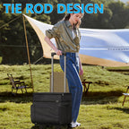 Cooler With Wheels And Handle, 50 Can Rolling Cooler, Portable Collapsible Soft Cooler With Wheels, Leakproof Insulated Wheeledc