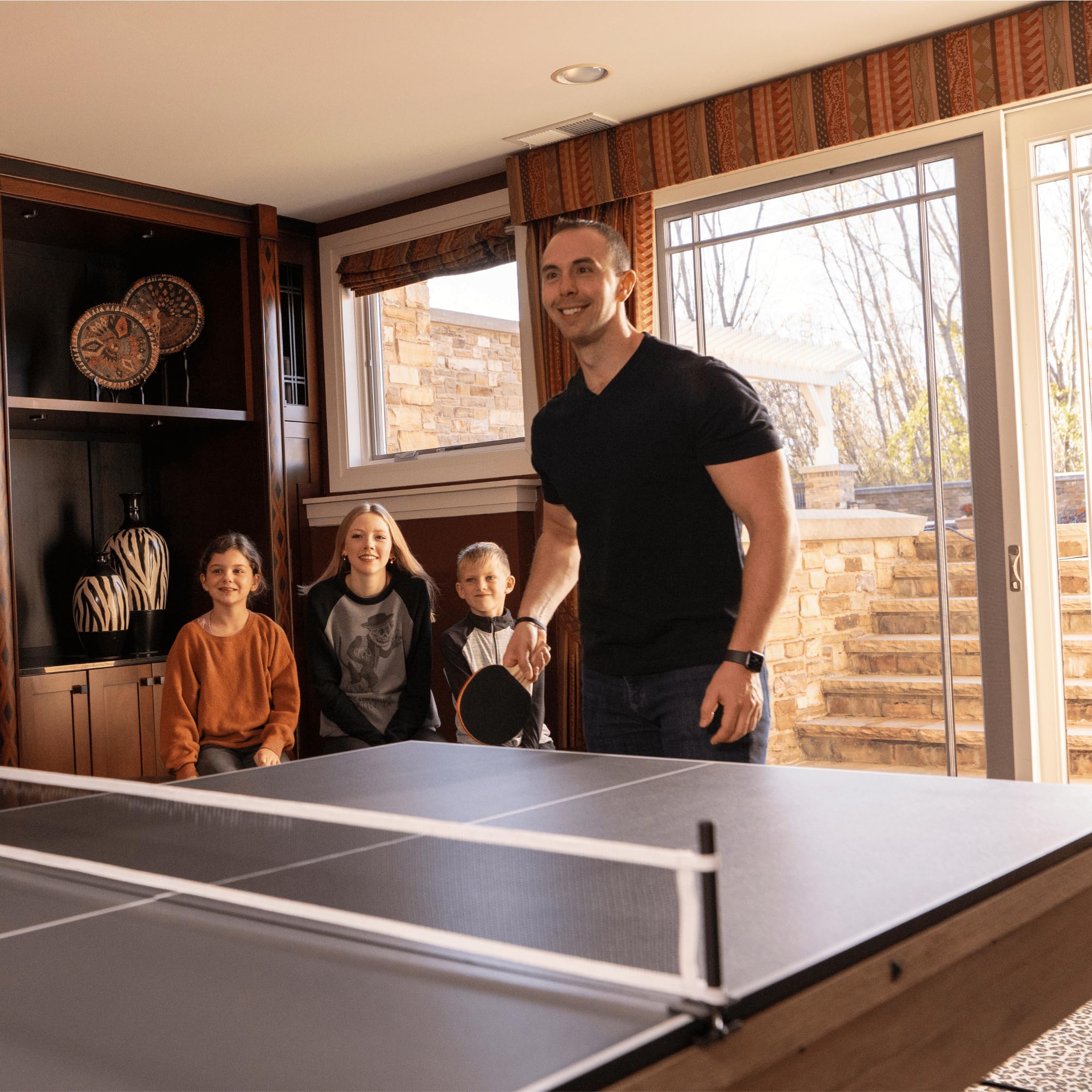 Freetime Fun 3 In 1 Multi Game 7 Ft Pool Table With Dining Top And Ping Pong Table, Includes Billiard Accessories And Tennis Pad