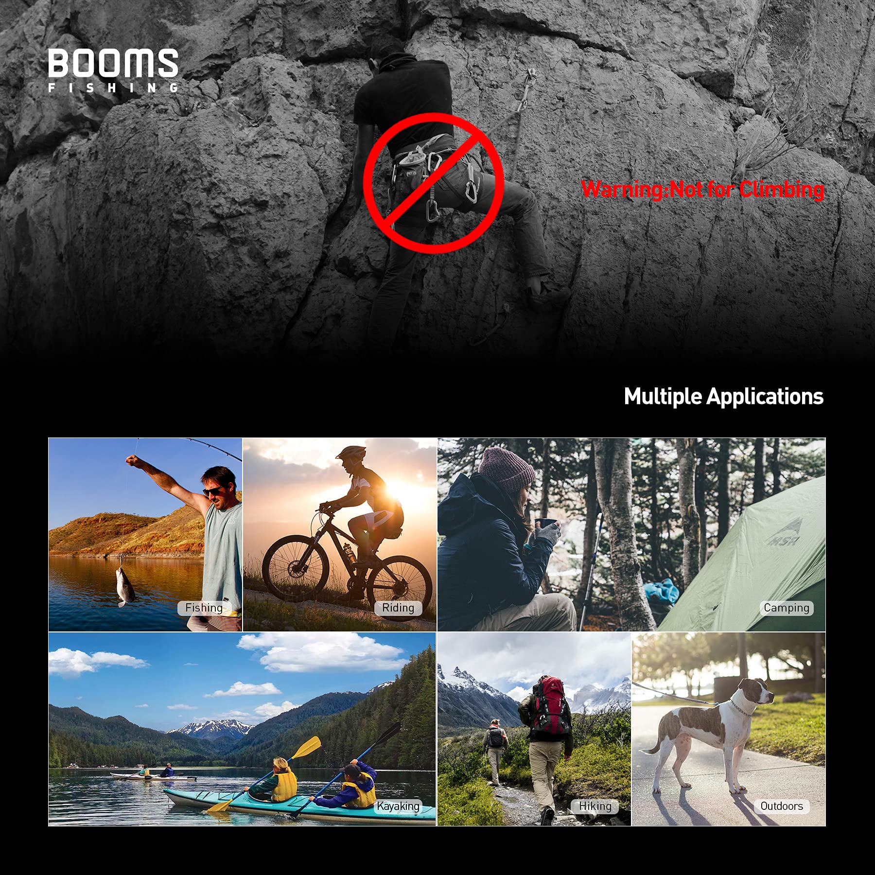 Booms Fishing Cc5 Multi-Use Carabiner Clips, 10 Pack 2.7 Small Caribeener Clips, Mini Keychain Caribeaner Clip, Aluminum D Ring