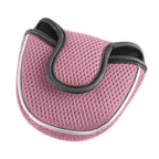 Andux Mesh Mallet Putter Cover Golf Putter Head Covers Pink, Semicircle