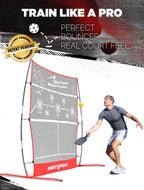 Merrymove Pickleball Practice Rebounder For Training: Red Pickle Ball Net Training Equipment For Solo Practice - 6Ft Mini Pickle