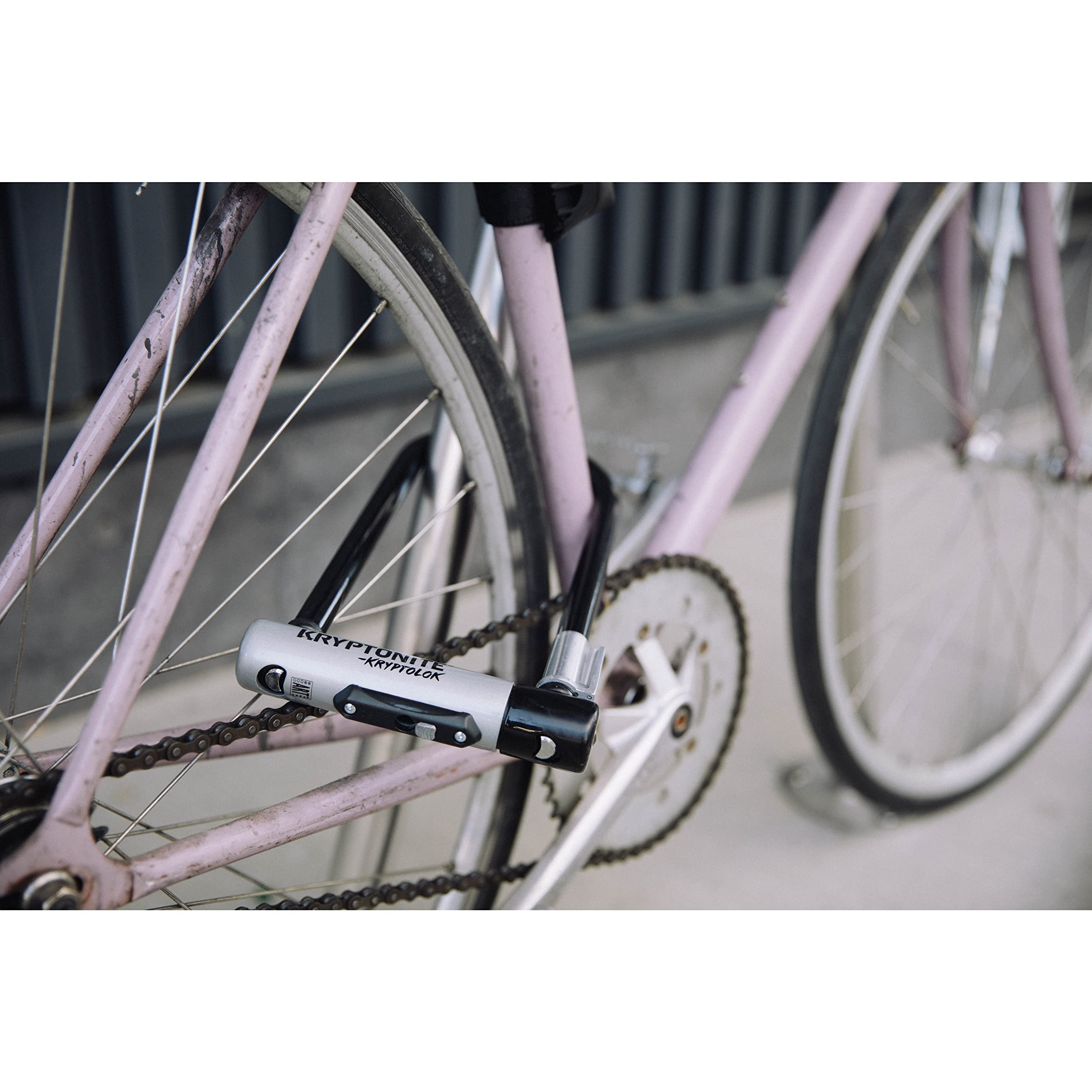 Kryptonite Kryptolok Standard Bike U-Lock, Heavy Duty Anti-Theft Bicycle U Lock, 12.7Mm Shackle With Mounting Bracket And Keys,