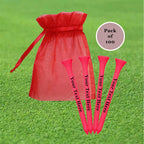 100 Count Personalized 2 3/4'' Pink Wooden Golf Tees Upload Your Own Text