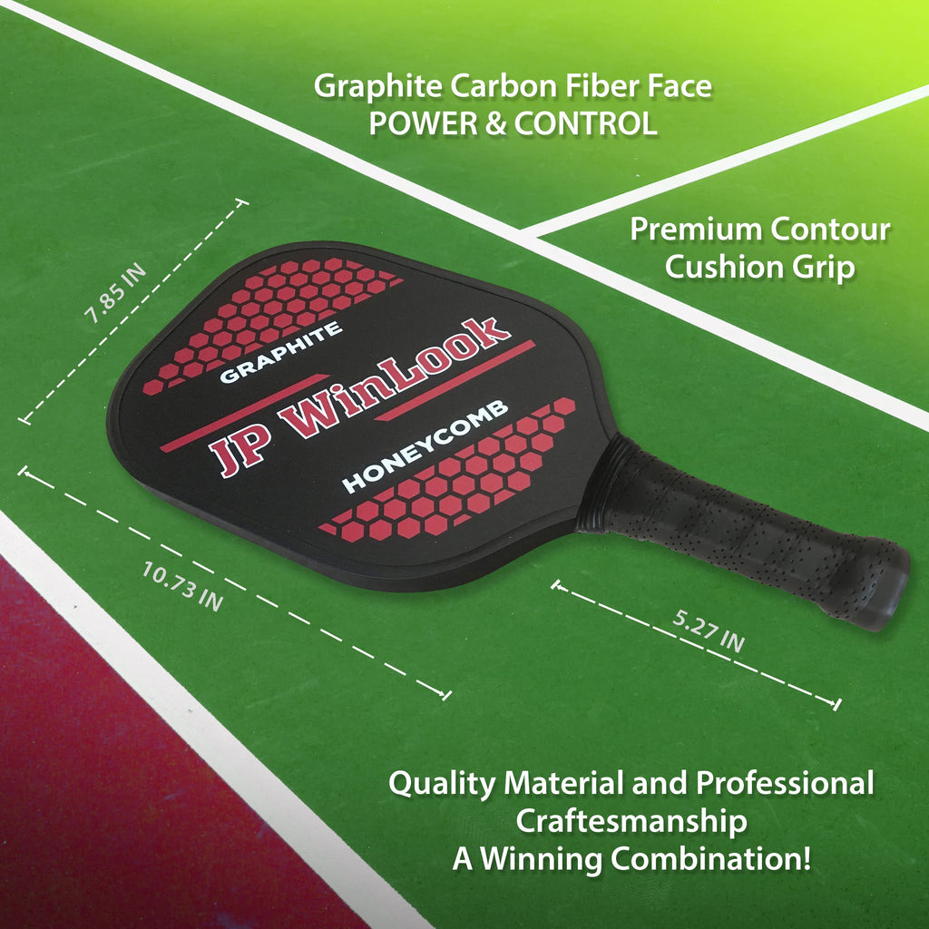 Jp Winlook Pickleball Paddles Set With Graphite Face, Lightweight, Starter To Professional, Indoor/Outdoor, Men & Women, Usapa A