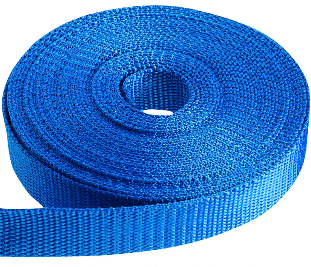 Teceum 1 Inch Webbing - Simple Blue - 25 Yards - 1    Webbing For Climbing Outdoors Indoors Crafting Diy