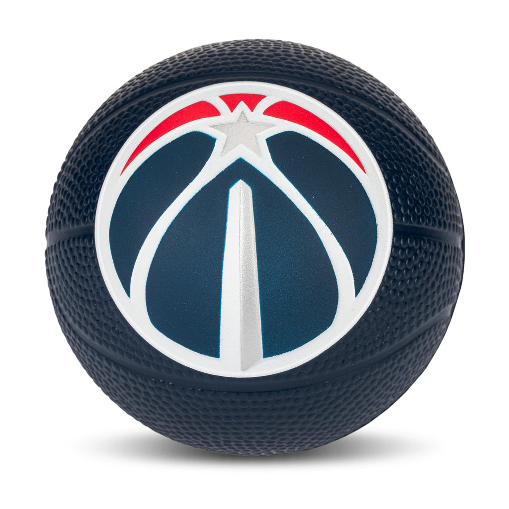 Franklin Sports Nba Washington Wizards Mini Foam Basketball - Kids 5.5'' Inch Toy Basketball For Over The Door + Mini Indoor Hoo