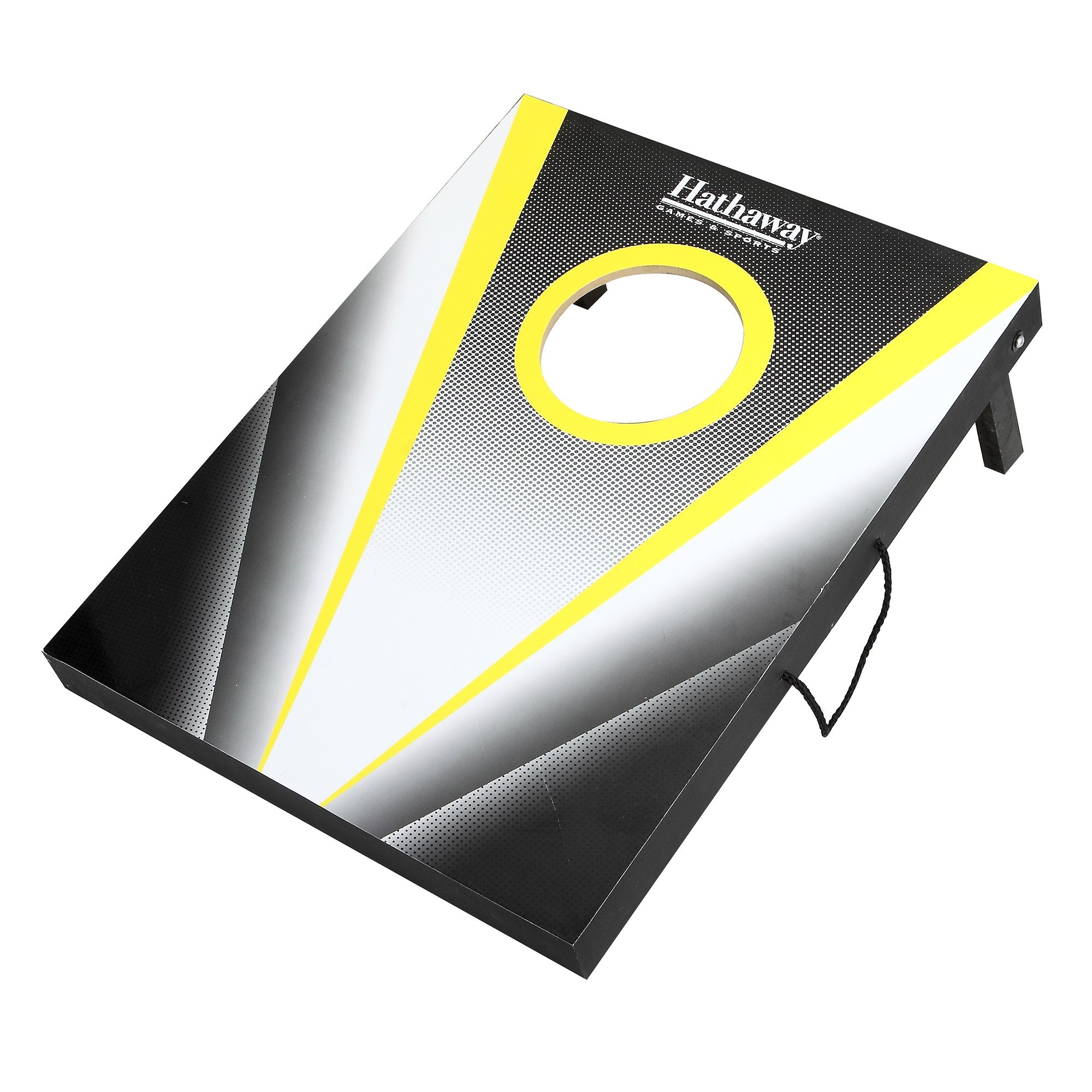 Hathaway Compact Cornhole Bean Bag Toss Game Set Black