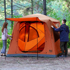 Timber Ridge Instant Pop Up Hub Tent, 4 Person Portable Weather Resistant Camping Tent, 60 Second Set-Up, Easy Up Tents With Rai