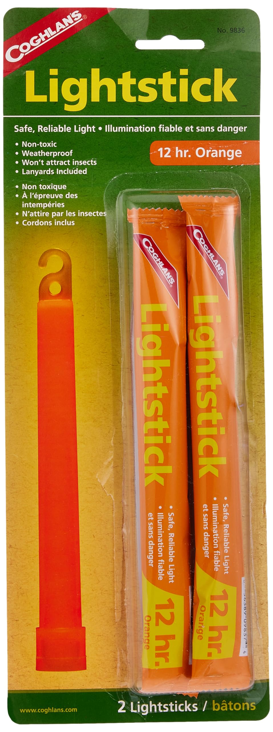 Coghlan'S Lightsticks, Orange, 2-Pack