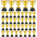 40 Pack Mini Trophies Bulk Small Tiny Plastic Trophies for Kids 3.4 Inch Little Gold Award Cup Class School Reward Sport Tournam