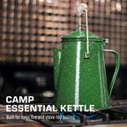 Coletti Classic Camping Kettle - Tea And Camp Kettle, No Aluminum Or Plastic, Ideal For Boiling Water (Green)