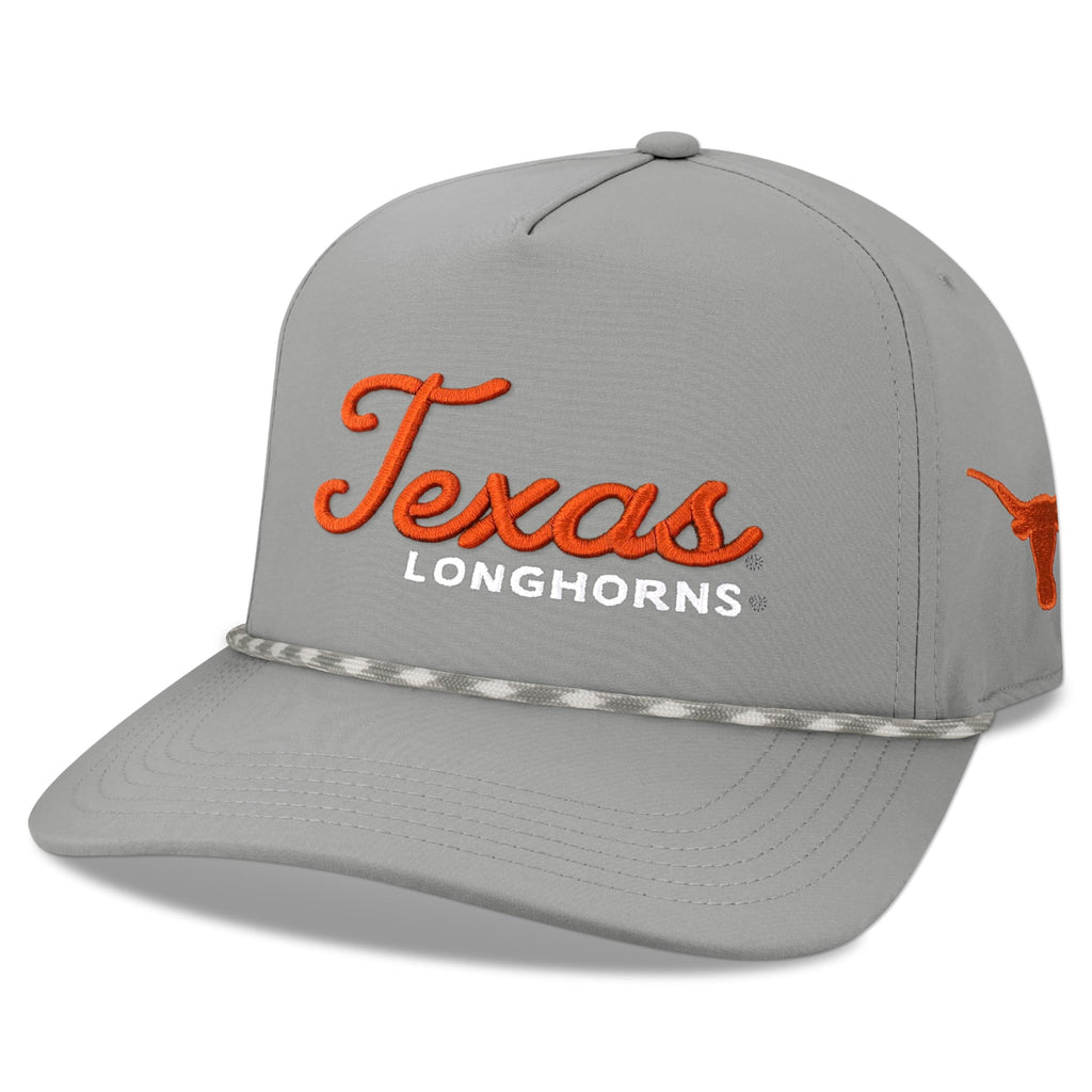 Legacy NCAA Officially Licensed Rope Hat, Texas Longhorns, Lightweight Cap for Men & Women, Caddy Adjustable (Caddy), Grey/Grey 