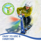 Geospace Winter Fun Foldable Snow Scooter, Ski Skate, Ski Skooter, Snow Sled, And Kids Snowboard With Led Light - Multi-Purpose