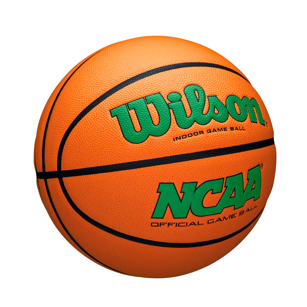 Wilson Ncaa Evo Nxt Official Indoor Game Basketball - Green/Orange, Size 6-28.5''
