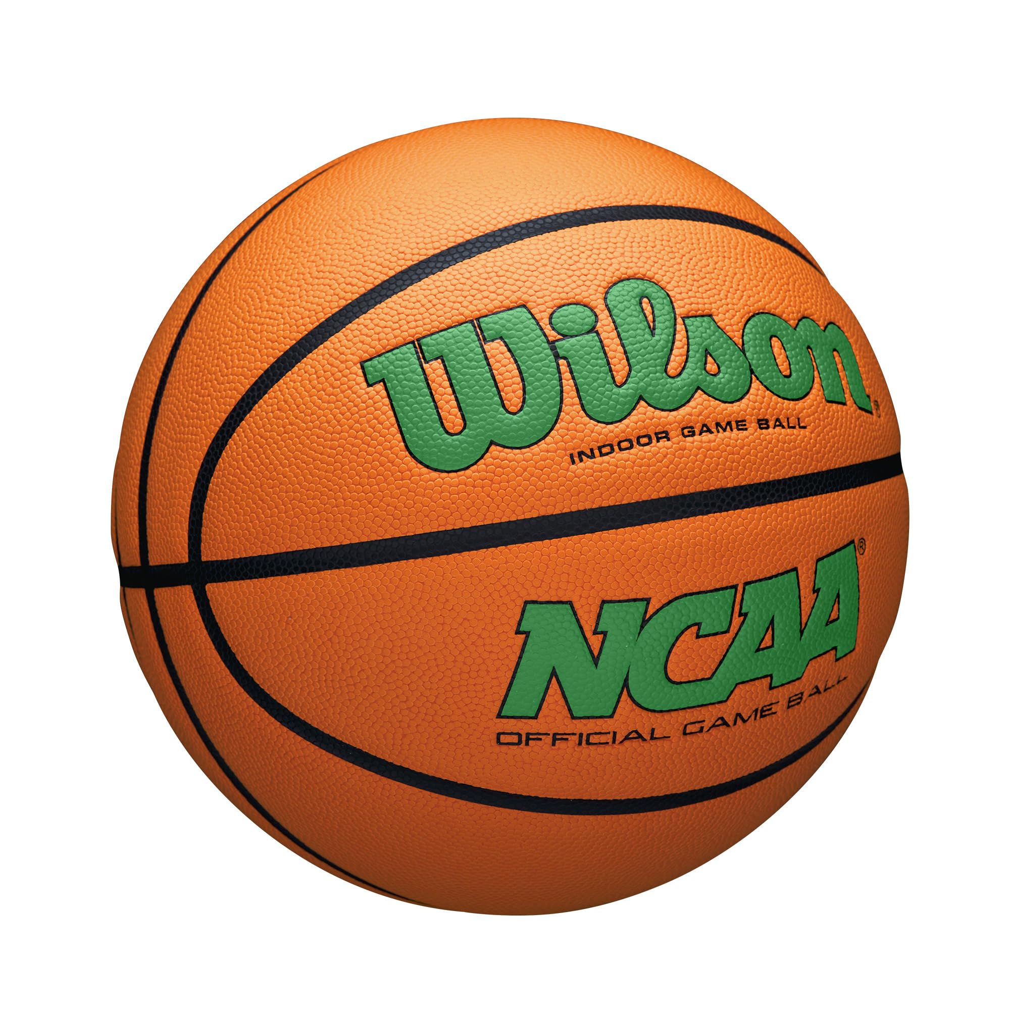 Wilson Ncaa Evo Nxt Official Indoor Game Basketball - Green/Orange, Size 6-28.5''