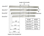 Rowland Harbor Threaded Dumbbell 12.614.214.815.718.119.722Inch(32353840465056Cm) Curved Handlesadjustable Dumbbell Bar Handles