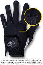 Caddydaddy Claw Golf Glove For Men - Breathable, Long Lasting Golf Glove (Black, Sm, Left)