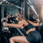 CAP Barbell 40 LB Cast Iron Hex Dumbbell Hand Weight - Pair | Grey