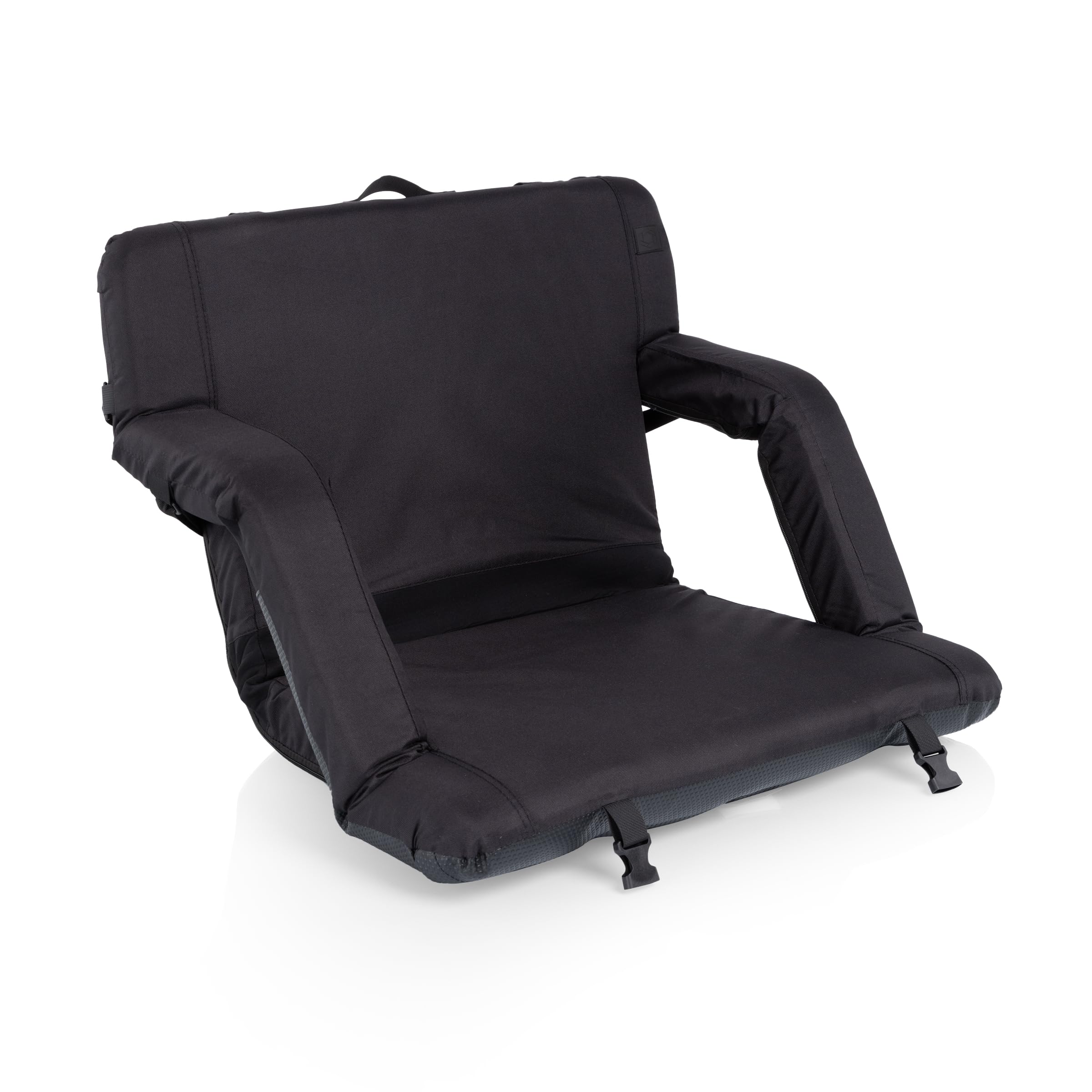 PICNIC TIME Ventura XL Portable Reclining Stadium Seat with Back Support, Folding Bleacher Chairs with Back and Cushion, Thick P