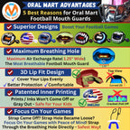 Oral Mart Vampire Fangs Football Mouth Guard - Lip Guard Mouthpiece  Lip Protector Mouthguard (Detachable Strap Included)