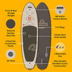 Retrospec Weekender XL Inflatable Paddle Board - Lake Essentials SUP with 400lb Capacity - Wide 11 x 35 x 8 All-Around Board fo
