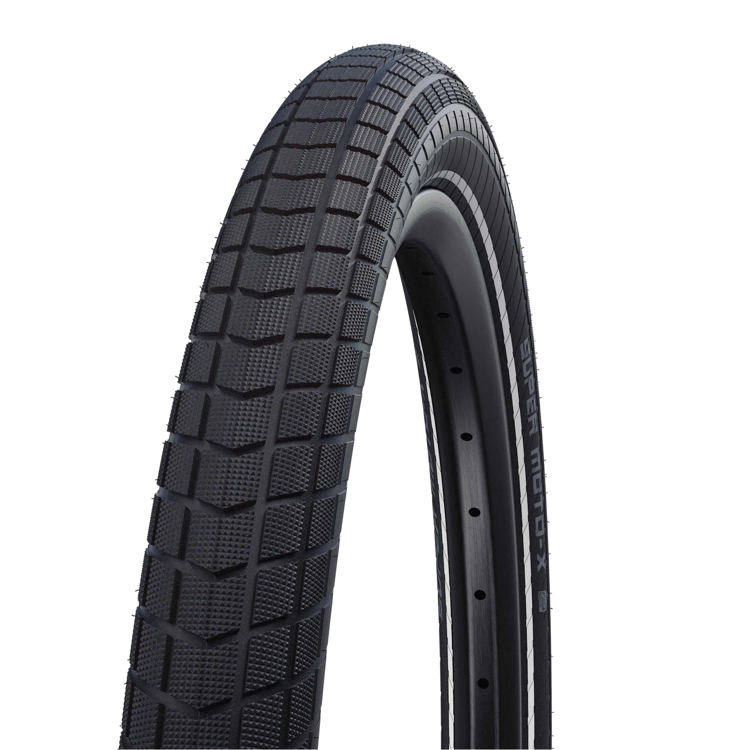 Schwalbe, Super Moto-X, Tire, 20''X2.40, Wire, Clincher, Dual, Greenguard, Snakeskin, 67Tpi, Black