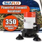 Seaflo-Portable 12V Livewell Aeration Pump System Kit For Boats