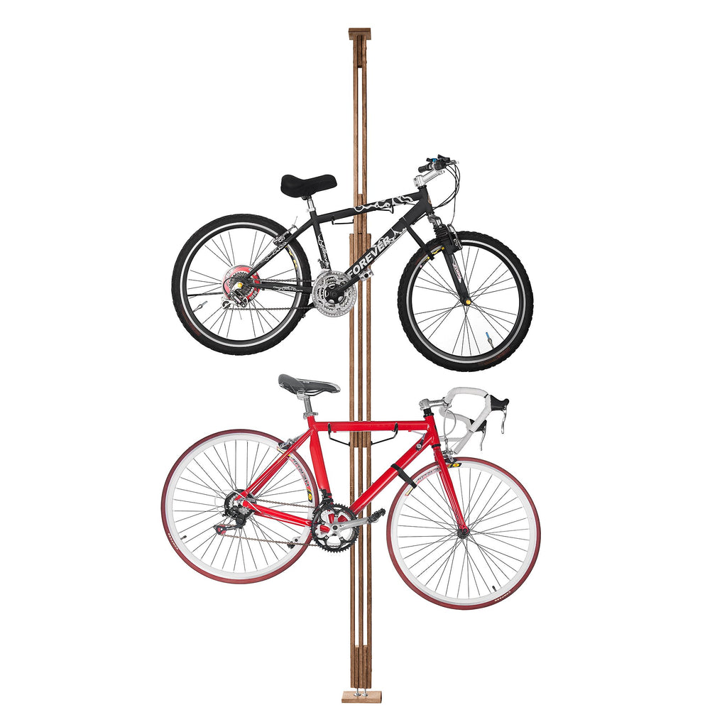 Rad Cycle Woody Bike Stand Bicycle Rack Storage Or Display Holds Two Bicycles And Is Constructed Of Stylish Hard Wood