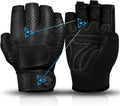 Moreok Workout Gloves Padded Weight Lifting Gloves For Men/Women, [3Mm Gel] Fingerless Grip Gym Gloves Fitness Gloves Black-Xl